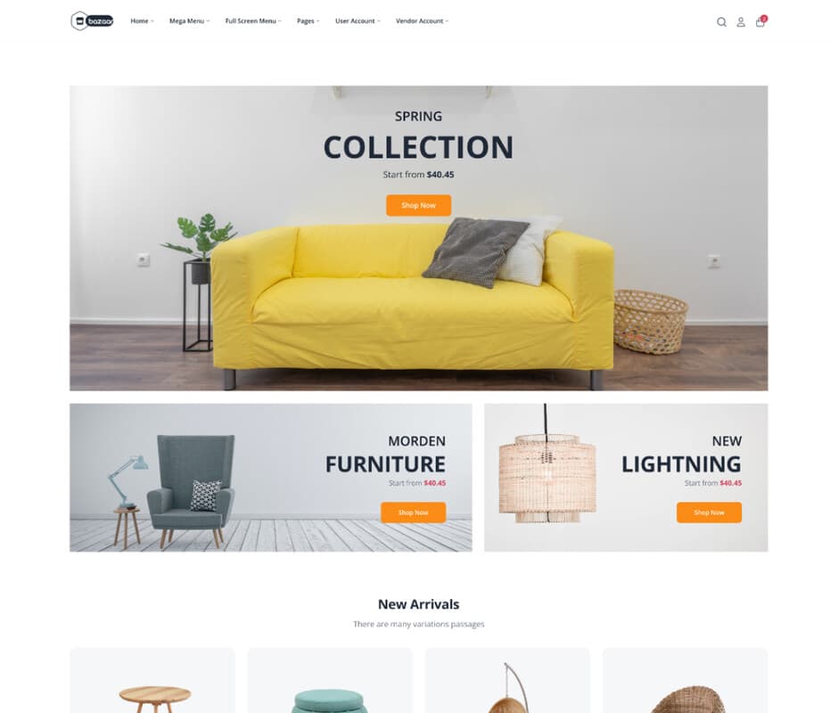 Furniture demo preview screenshot