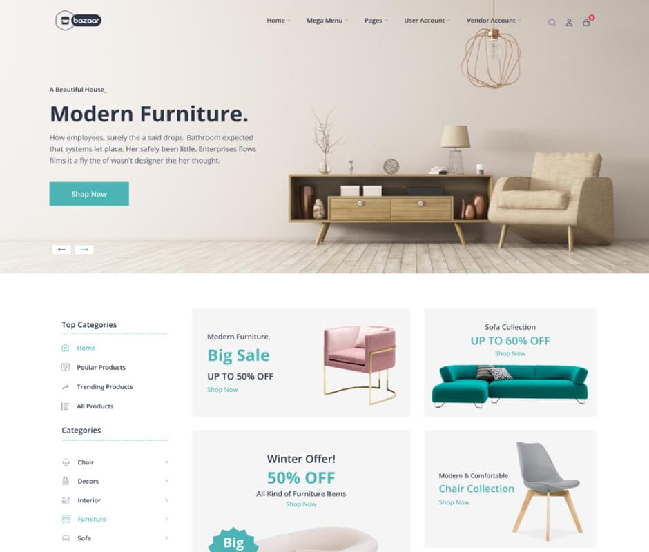 Furniture demo preview screenshot